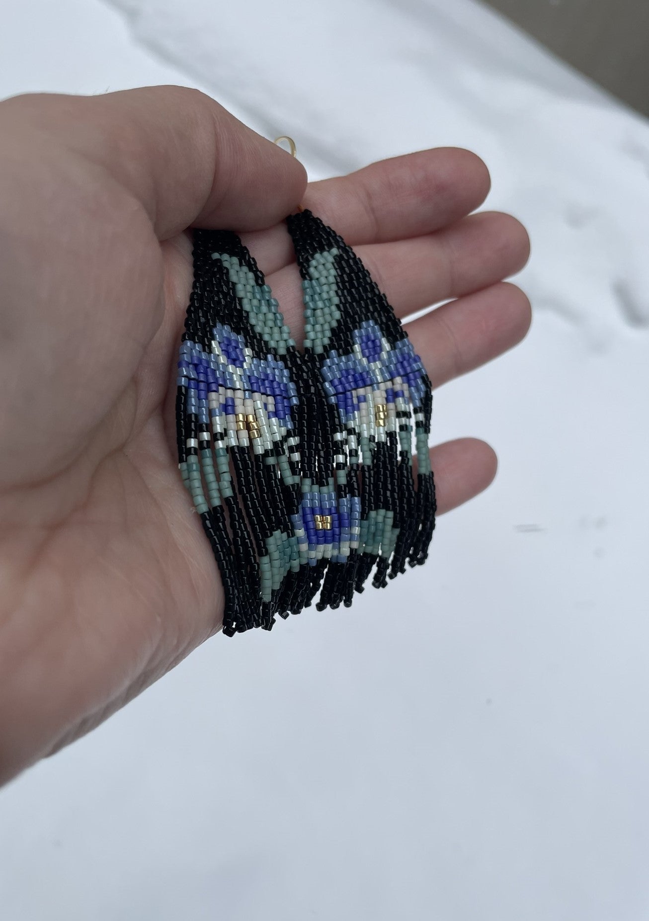 Orchidée noire et bleue