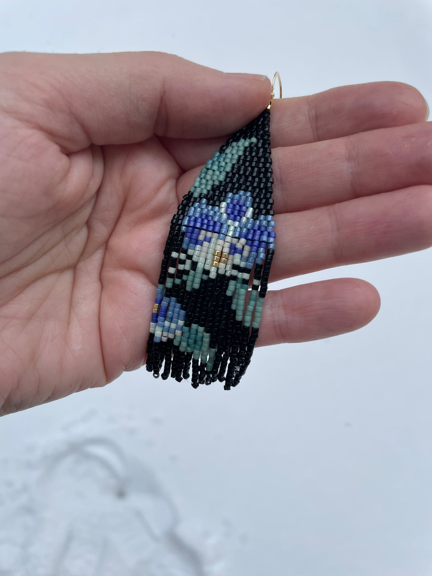 Orchidée noire et bleue