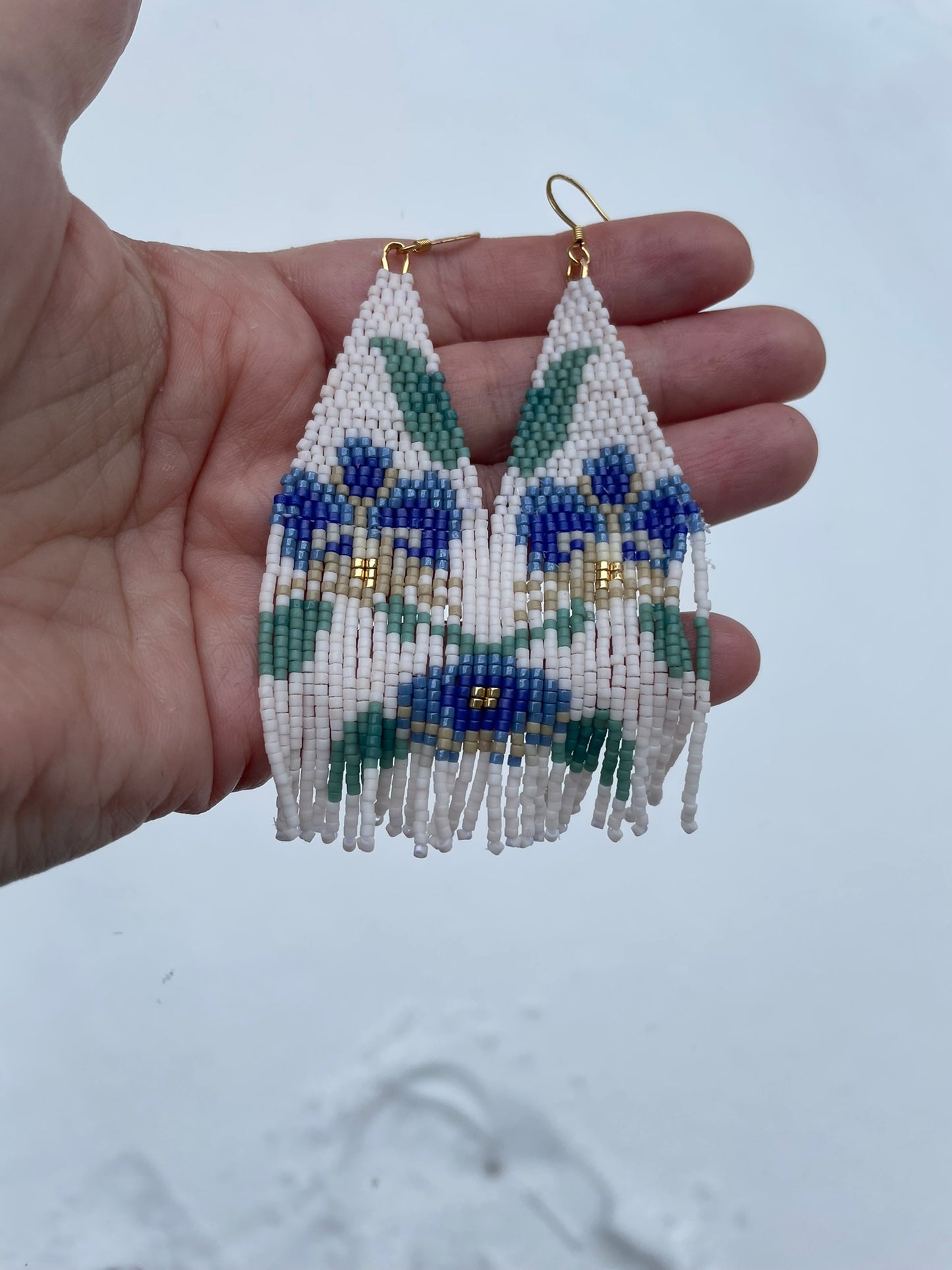 Orchidée blanche et bleue