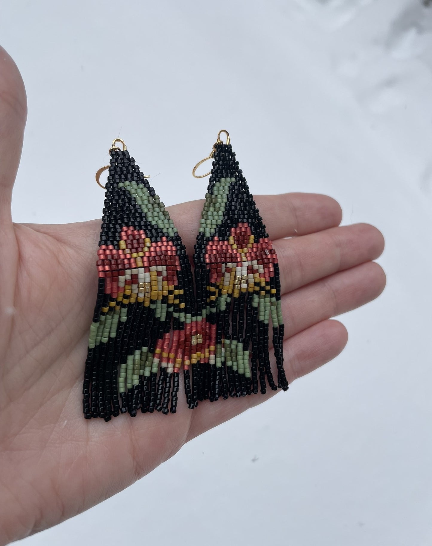 Orchidée noire et rouge