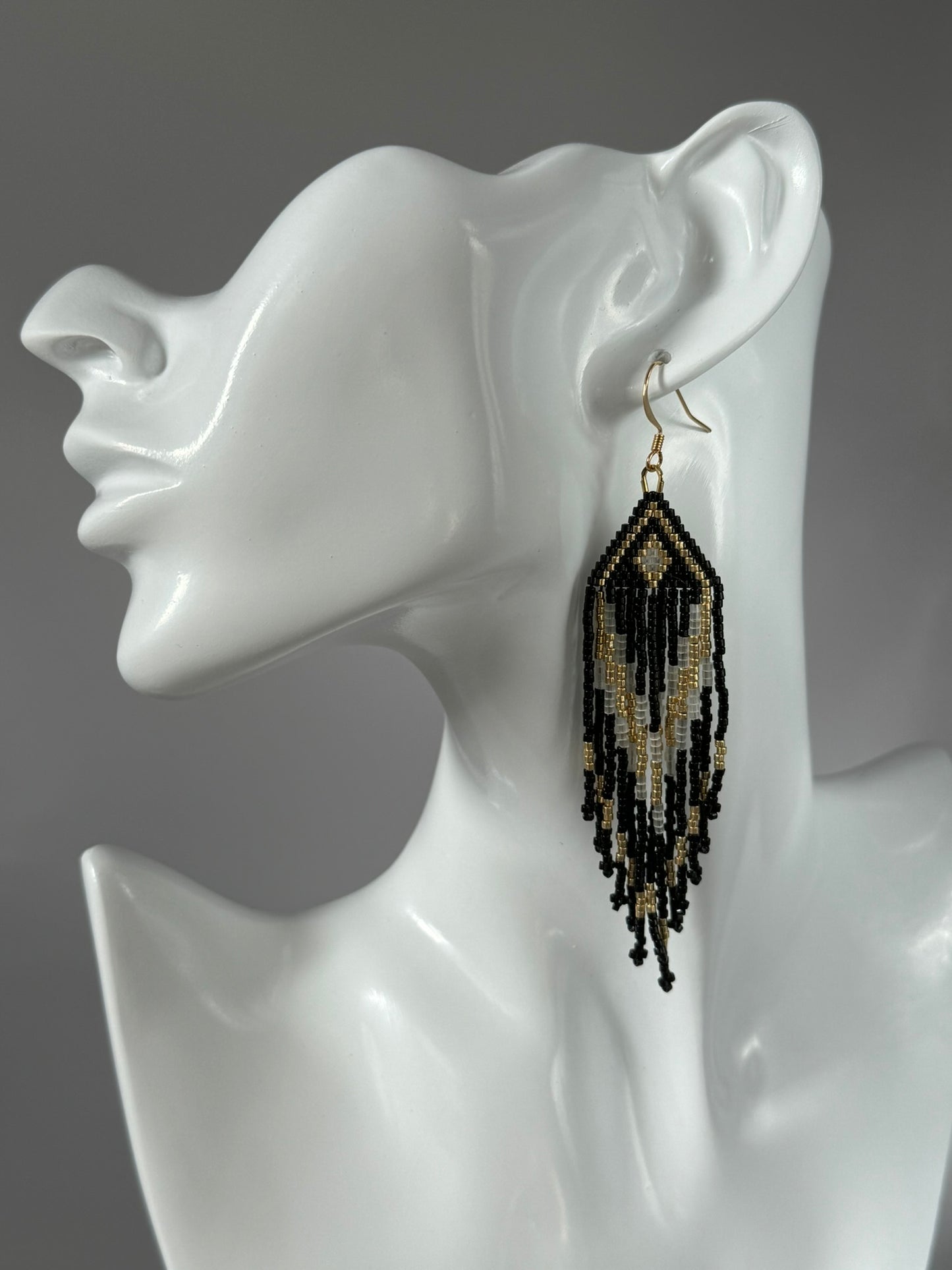 Glossy frangie - Black/Gold