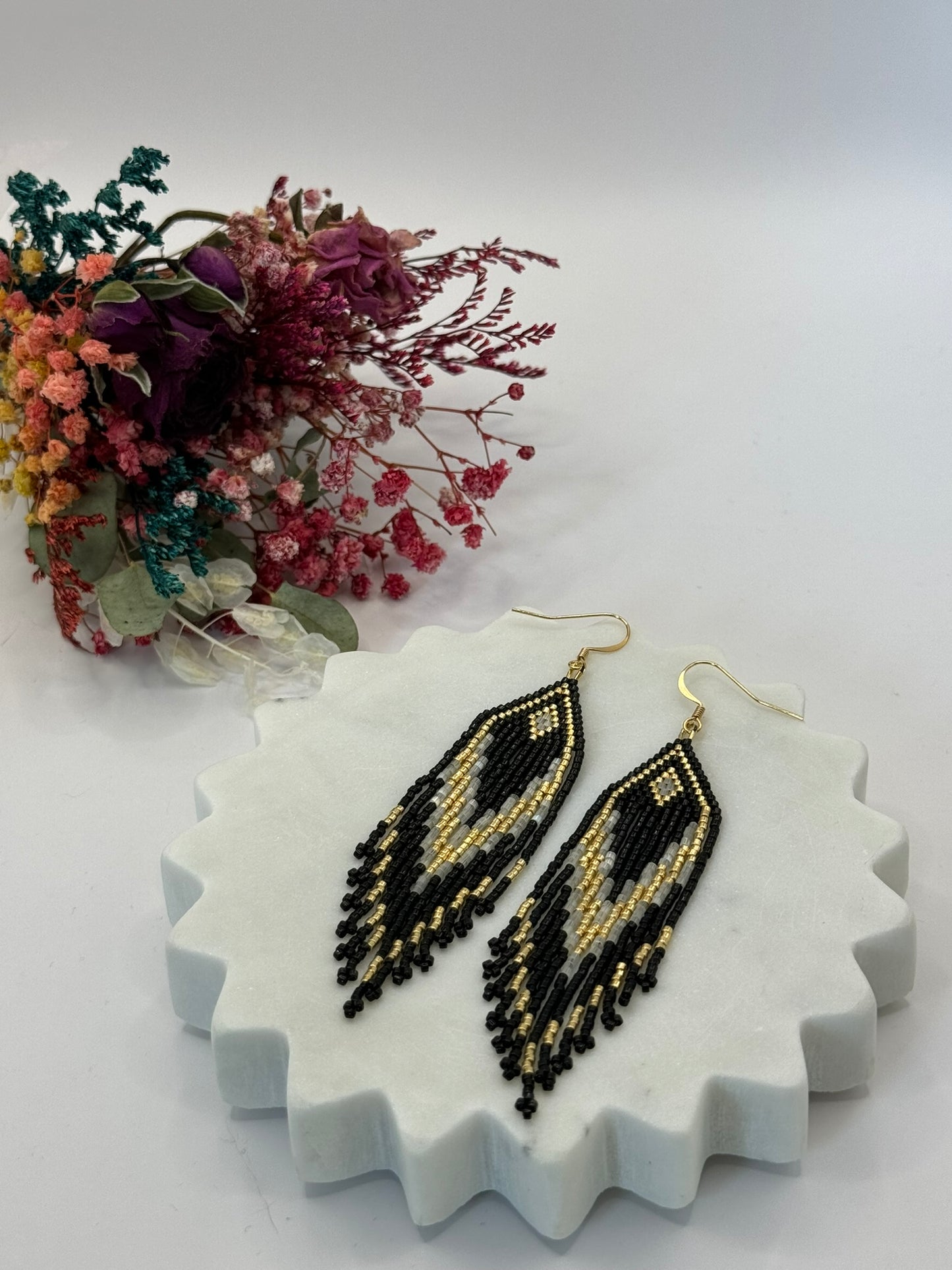 Glossy frangie - Black/Gold
