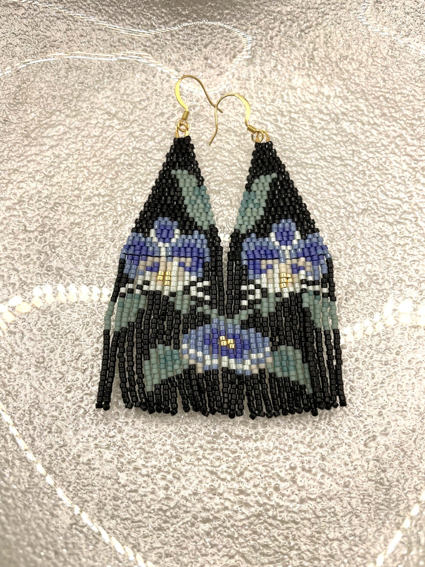 Orchidée noire et bleue