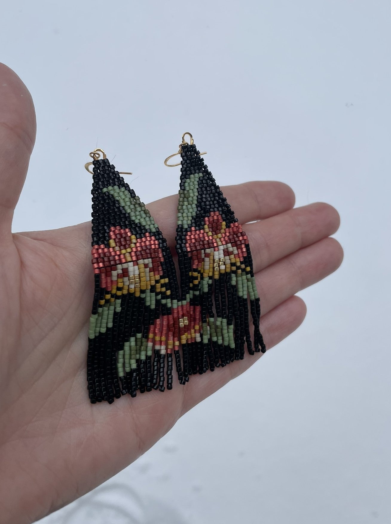 Orchidée noire et rouge