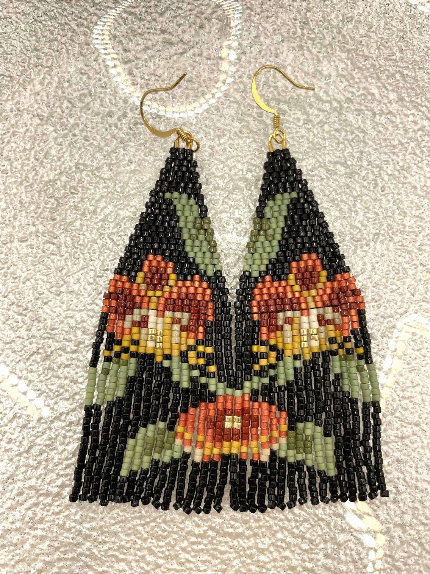 Orchidée noire et rouge