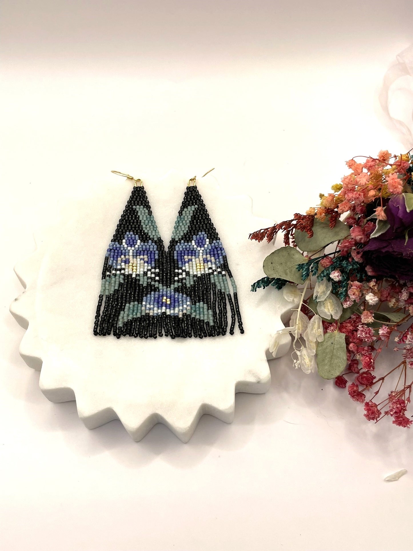 Orchidée noire et bleue